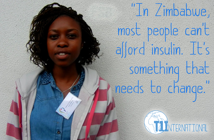 Yemurai in Zimbabwe says: In Zimbabwe most people can’t afford insulin. It’s something that needs to change.