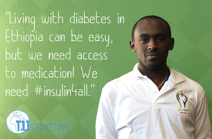 Jonas in Ethiopia says: Living with diabetes in Ethiopia can be easy, but we need access to medication! We need #insulin4all.