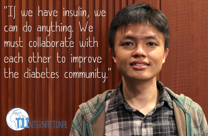 Gianni in Taiwan says: If we have insulin, we can do anything. We must collaborate with each other to improve the diabetes community.